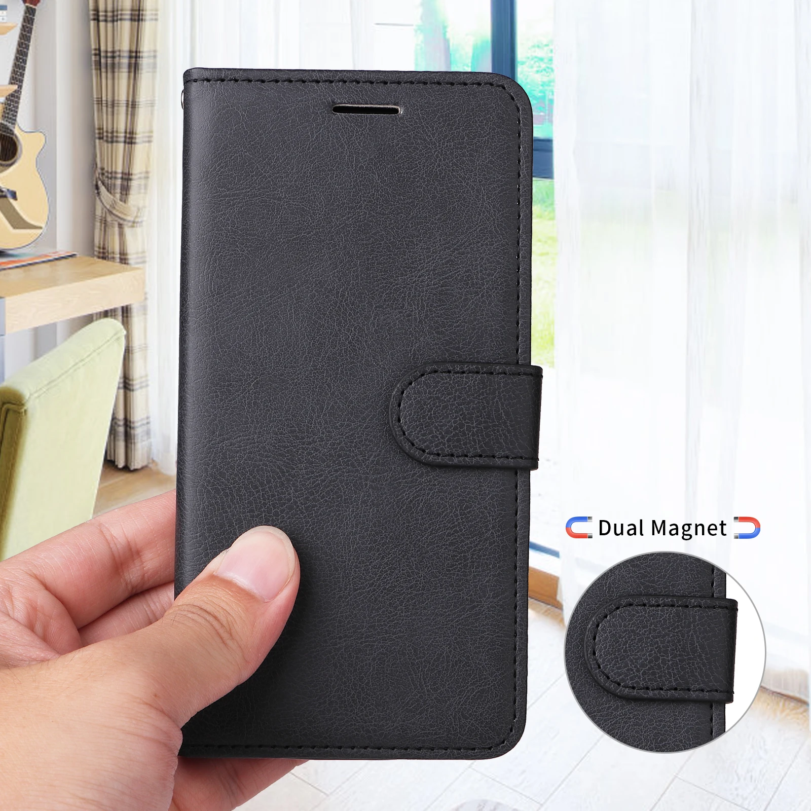 Деловой кожаный чехол-книжка с отделением для карт LG k10 Power LV3 stylus 3 V20 mini Q6plus K8 K4 LSS775