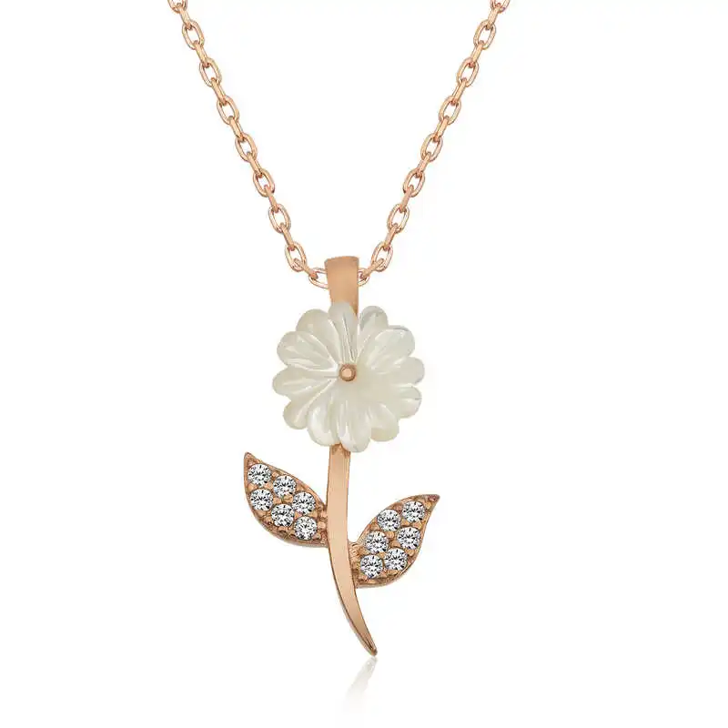

Tevuli 925 Sterling Silver Mother Of Pearl Flower Necklace