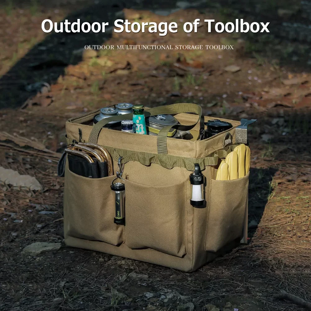 

NEW2023 Multi-Function Tool Carry Bag Oxford Cloth Large Capacity Outdoor Camping Tent Hiking Peg Nails Toolkit Storage Bag Tool