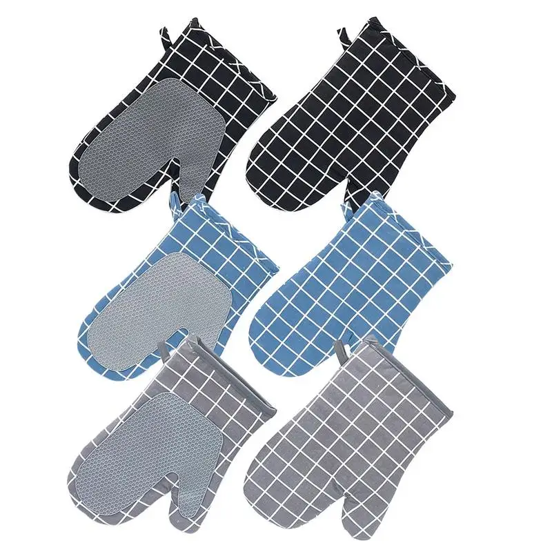 Кухонные прихватки для духовки перчатки гриля набор нескользящих прихватков