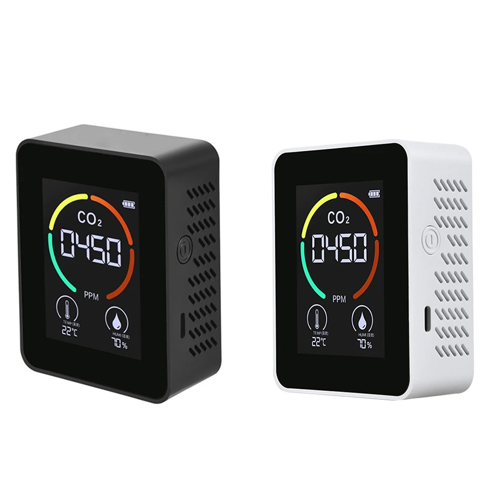 

3 in 1 Digital Carbon Dioxide Temperature Humidity Meter Backlit LCD Portable Gas Detector Temperature Humidity Monitor