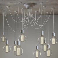 loft modern whiteblack lustre chandeliers 6 16 arms retro adjustable edison bulb lamp e27 art spider ceiling luminaire fixture