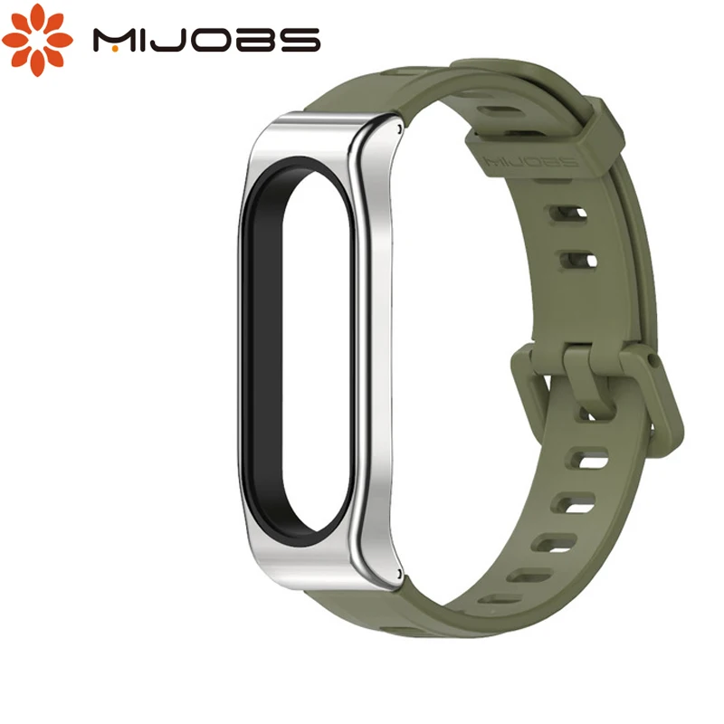 

For Xiao Mi Mi Band 6 5 4 3 Strap Bracelet Classical Strap Silicone Bracelets Flat Hole NFC Global Version