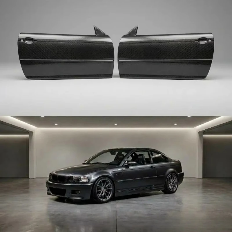 Фото Легкие карбоновые боковые панели дверей для BMW 3 серии E46 Coupe 325Ci 330Ci M3, комплект для замены кузовных элементов гоночного автомобиля №1