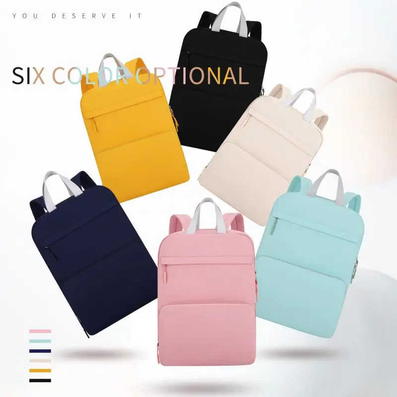 2023 New Silk Cotton Folding Backpack Leisure Travel Women's Backpack Simple Large Capacity Handheld Backpack Student Schoolbag