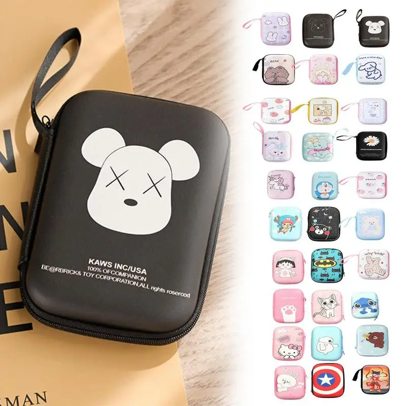 1pcs Mini storage Case Bag Multifunctional Storage Box for Memory Card Headset Gadgets USB Cable Charger Organizer Accessories