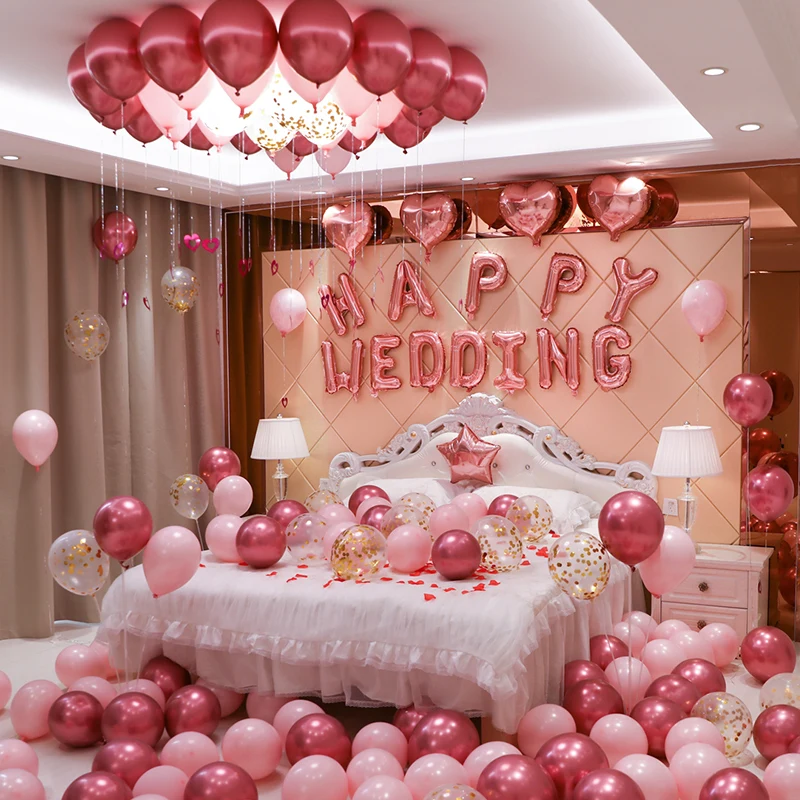 

room layout set wedding wedding decoration package man and woman bedroom new house balloon wedding supplies Daquan