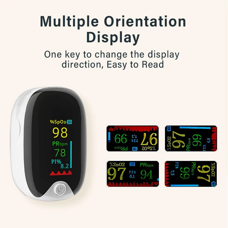 Портативный медицинский ручной оксиметр для пальцев с TFT-дисплеем защита