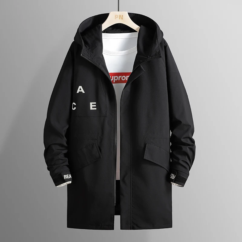 

Casual Zip Up Jackets For Men's Windproof Black Blue Bomber Cargo 2022 Spring Autumn Clothing Oversize 7XL 8XL