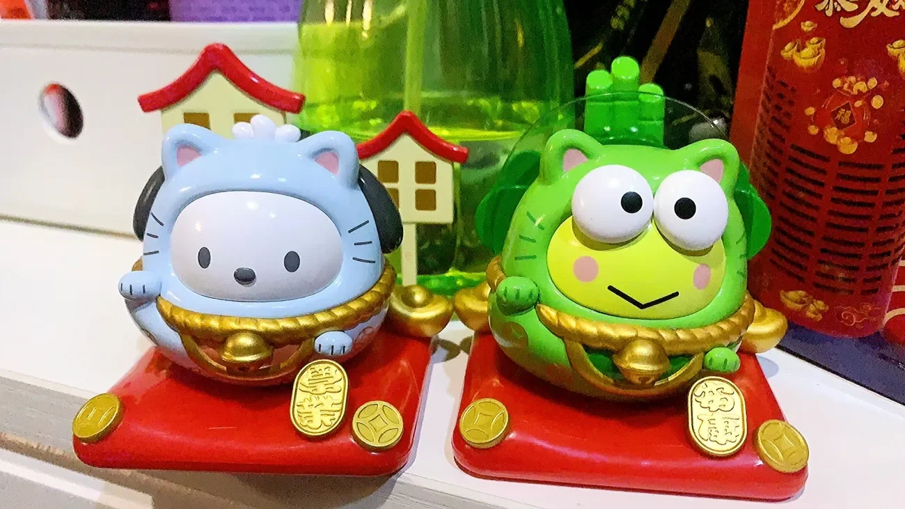 Фигурка счастливого кота из аниме Sanrio неваляшка Kuromi Cinnamoroll почтовые фигурки Hello