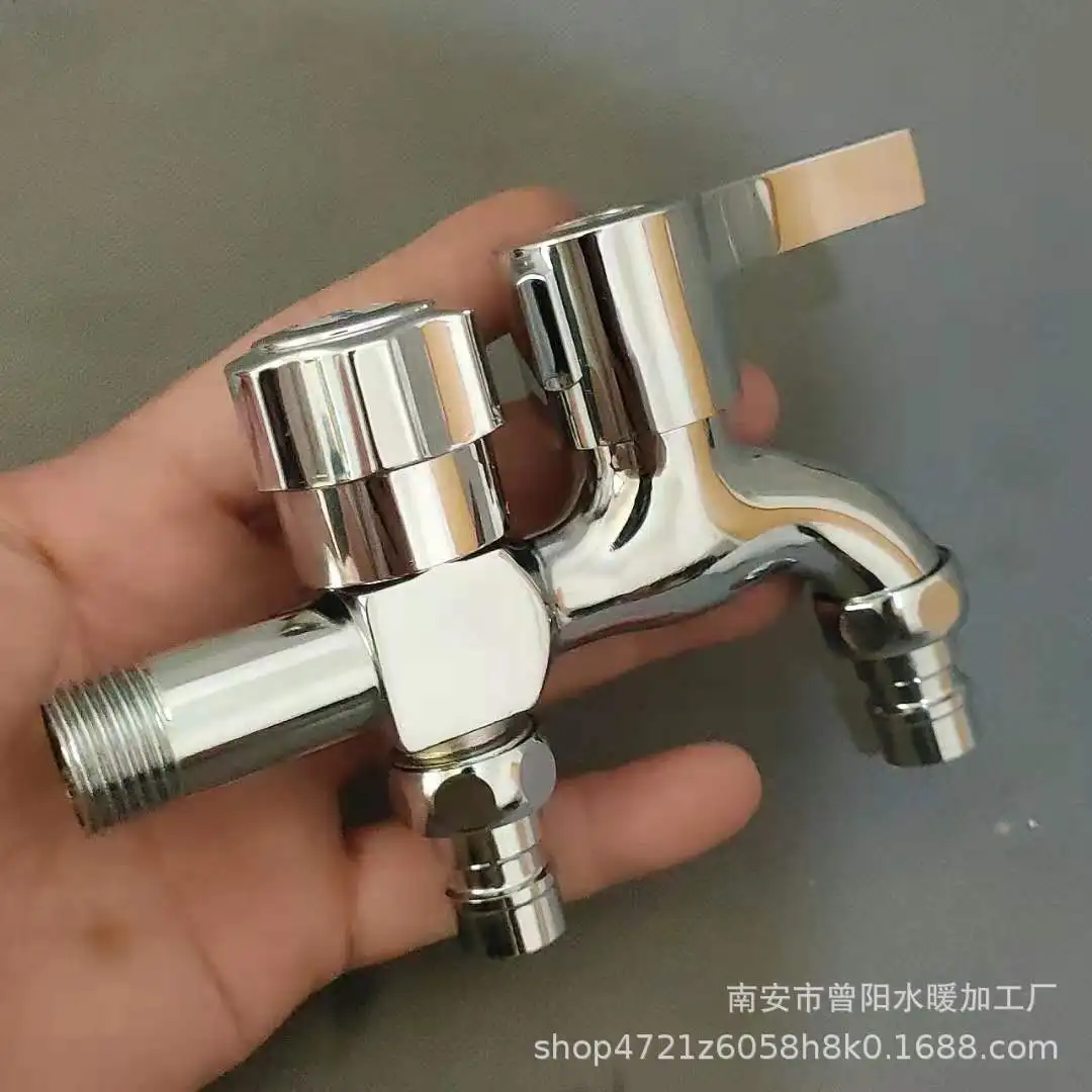 

All copper dual-purpose faucet, one in, two out, four minutes, front and rear dual outlet washing machine mop