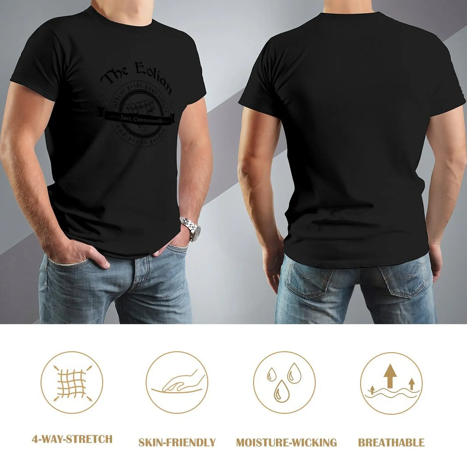 Фото The Eolian Bar - Name of The Wind - Graphic Retro Shirts for Women - Best Retro T-Shirt graphic tee shirt funny t shirts men №4