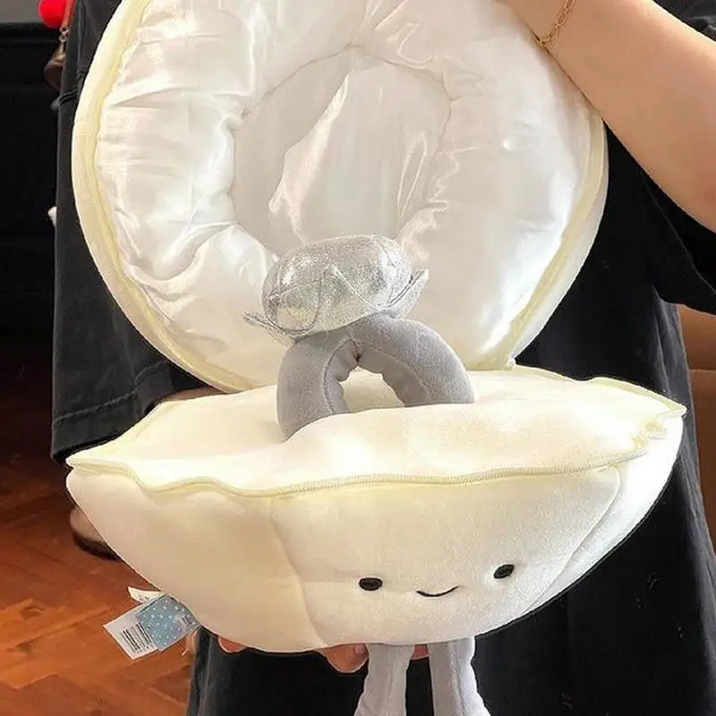 Коробка для колец плюшевая игрушка кольцо предложения мягкое пары подушка