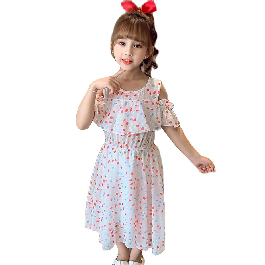 

Girls Dress Colorful Dot Girl Child Dress Summer Children Dress Casual Style Children Clothing