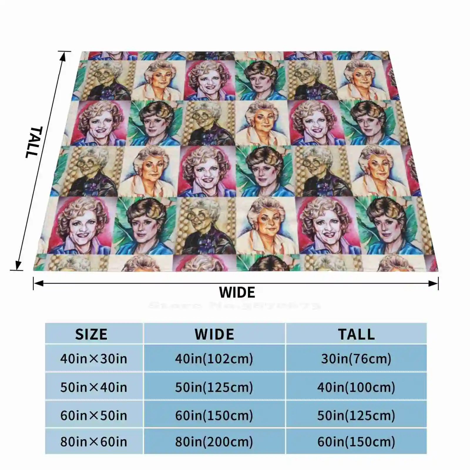 Оригинальное фланелевое мягкое одеяло Golden Girls новая распродажа Bea Arthur Estelle Getty White