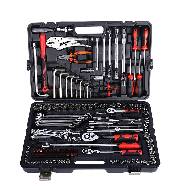 

147PCS 1/2" 3/8" 1/4" Socket Wrench Spanner Tools Box Set Mechanic Socket Set Wrench Auto Repair Tools