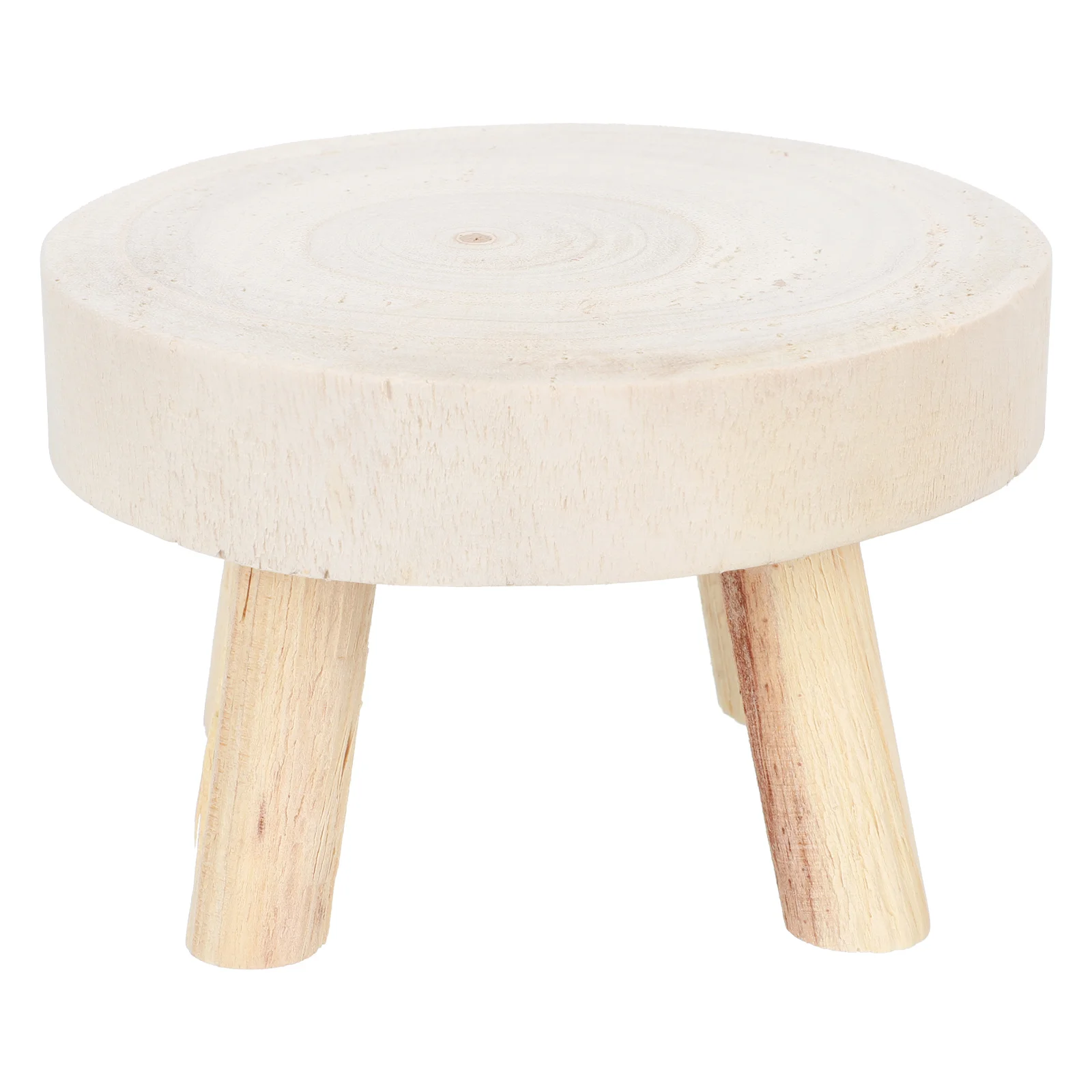 

Small Round Stool Flower Pot Wood Display Plant Stand Balcony Decor Vertical Planter Rack Wooden Racks Holder Succulent