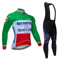 quick step cycling jersey set 2022 man summer mtb race cycling clothing long sleeve ropa ciclismo outdoor riding bike uniform