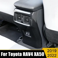 abs car rear air conditioning vent outlet frame cover trim sticker for toyota rav4 rav 4 2019 2020 2021 2022 xa50 accessories