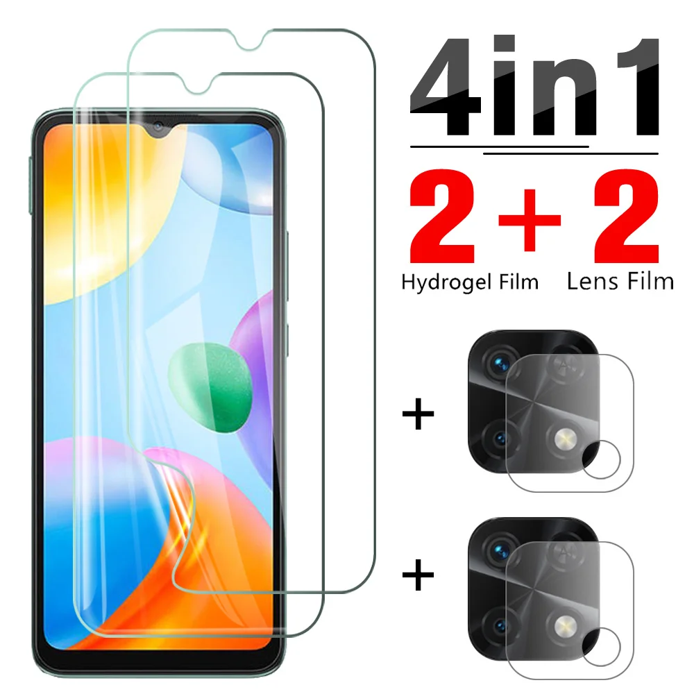 4-в-1 Гидрогелевая пленка для Xiaomi Redmi 10C Защита экрана Xiamoi Redmi10C 10 9 9C NFC 9A 9T Защитная