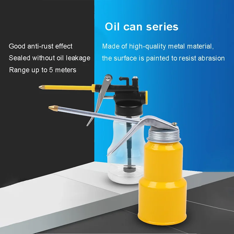 

Oil Pot Metal Oil Gun Manual Refueling Pot Large-capacity Rust-proof Long-mouth Oil Pot Oiler Transparent Lubricating Oil Filler