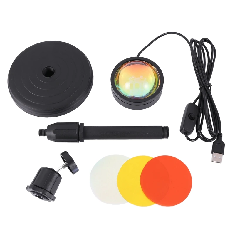 

Светодиодная лампа 4 в 1 с проекцией заката, USB-проектор, вращение на 360 °