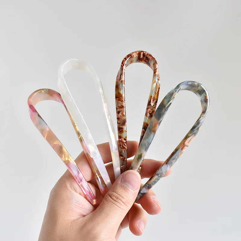 Пластиковые шпильки для волос с уксусной кислотой женские зажимы конский