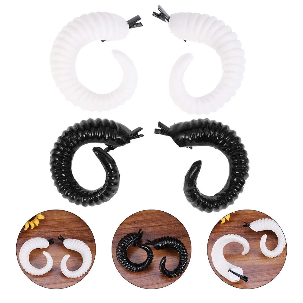 

Decorate Aritifical Sheep Horns Hairpin Unique Headband Hairclip Cosplay Headdress Halloween