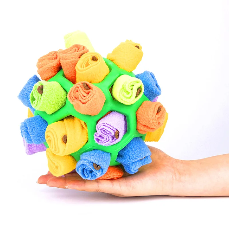 

Dog Toys Training Natural Foraging Skills Slow Feeder Pet Snuffle Ball Dog Puzzle Toys Feeding Educational Toy Portable