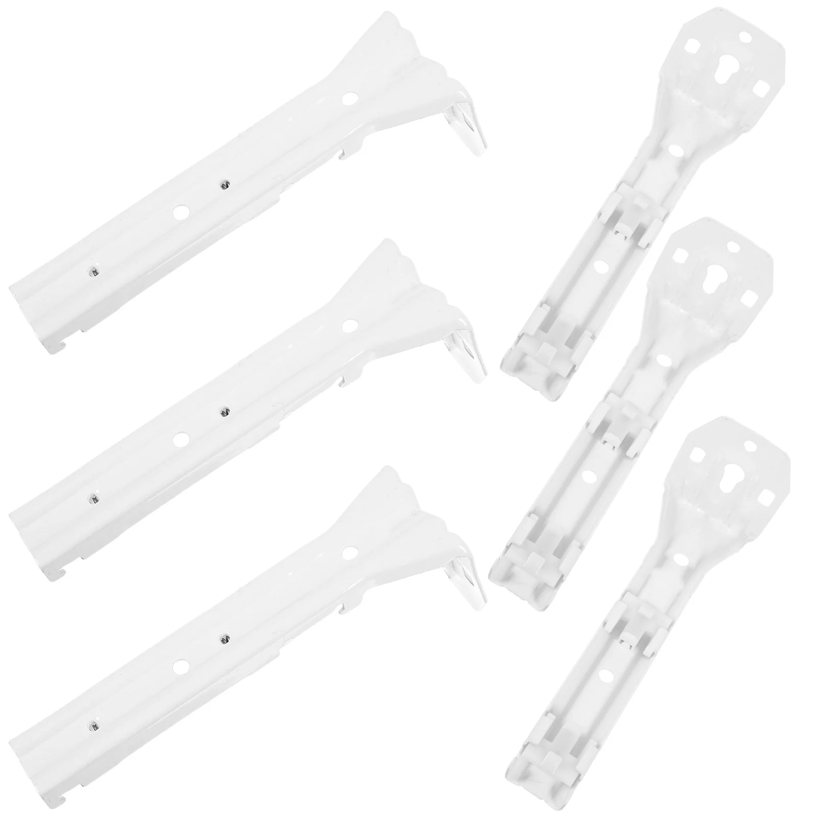 

6 Pcs Curtains Rods Installation Code Ceiling Track Stand Wall Mount Bracket Arc White Brackets Supplies