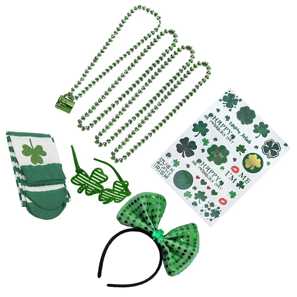 

1 Set Patrick's Day Costume Set Stylish Hair Creative Eye-glasses Kits