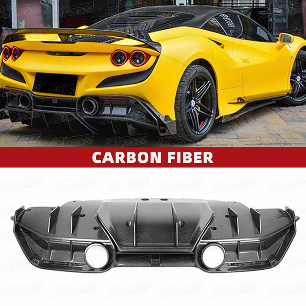 

P Style Carbon Fiber Rear Diffuser For Ferrari F8 2019-2021(JSKFRF819005)
