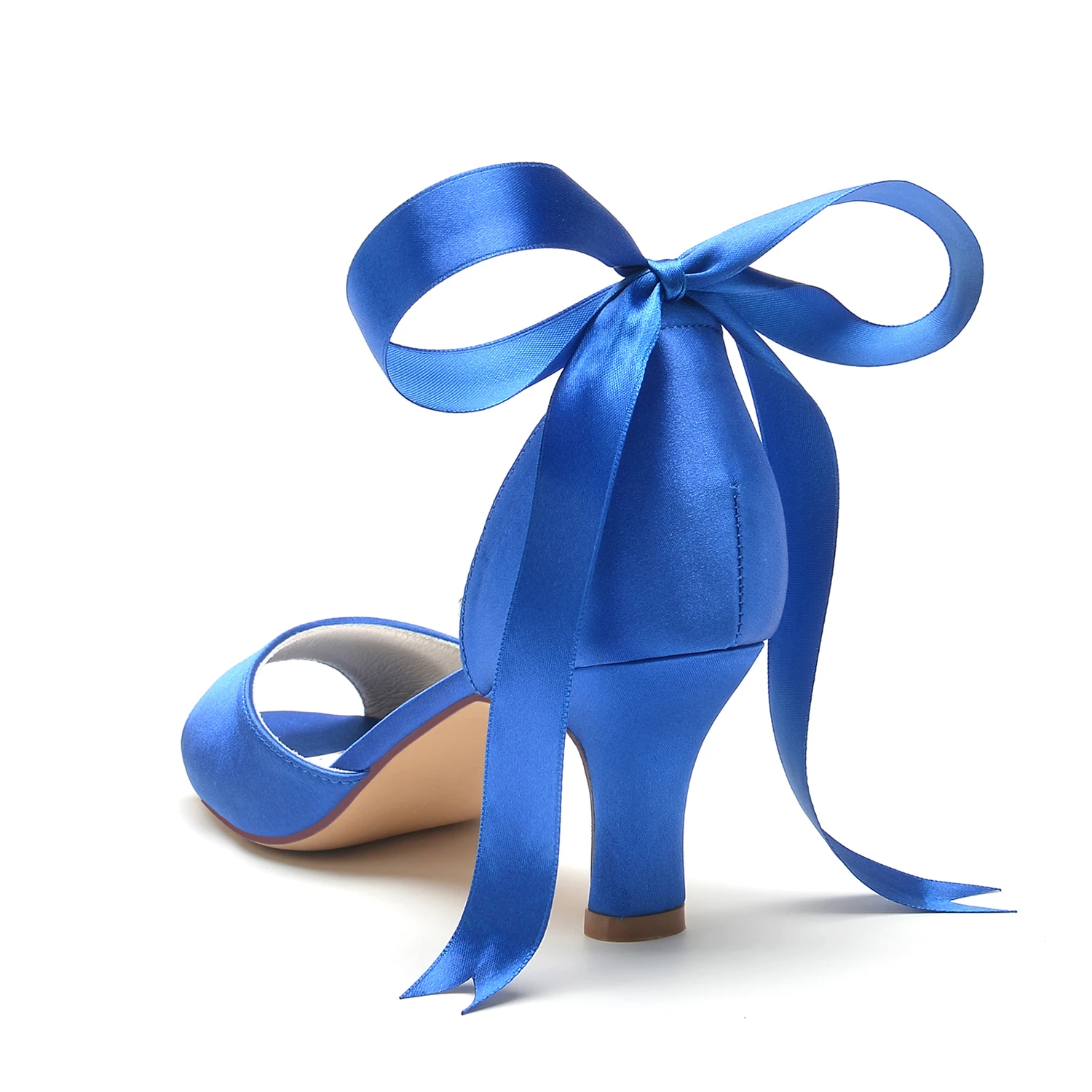 Strap Pearl Wedding Dress Shoes Women's Block Chunky Ankle  Low Heel Comfortable Pump Sandals