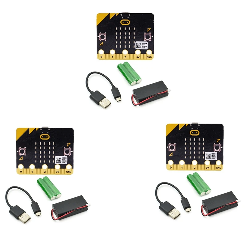 

3X Microbit GO Starter Kit BBC Smart Car Kit/Qtruck/Python Education Microbit Supports AI And Machine Learning