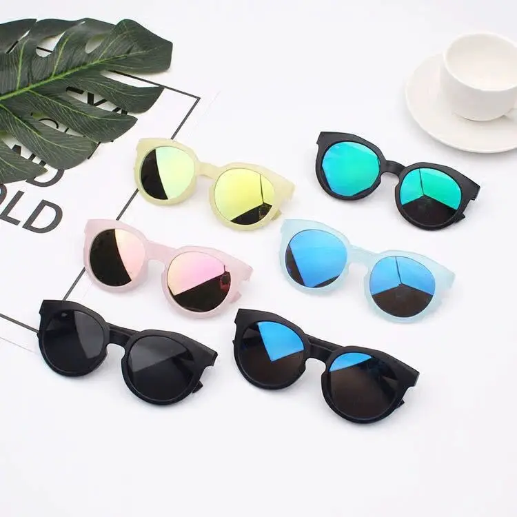 

2022 New Kids Sunglasses Colorful Reflective Mirror Hot Boys Girls Kids Child Classic Retro Cute Sun Glasses Round Eyewear UV400