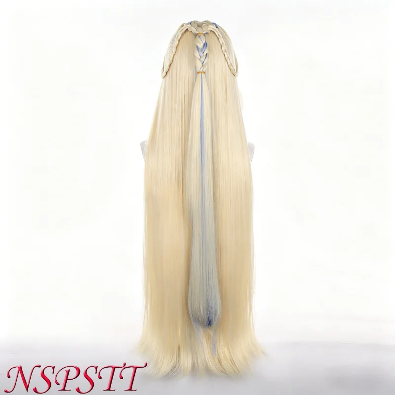 Фото Парик для косплея NSPSTT Genshin Impact Nicole Reeyn, 100 см, длинный, прямой, из термостойкого синтетического волокна, для вечеринки на Хэллоуин №4