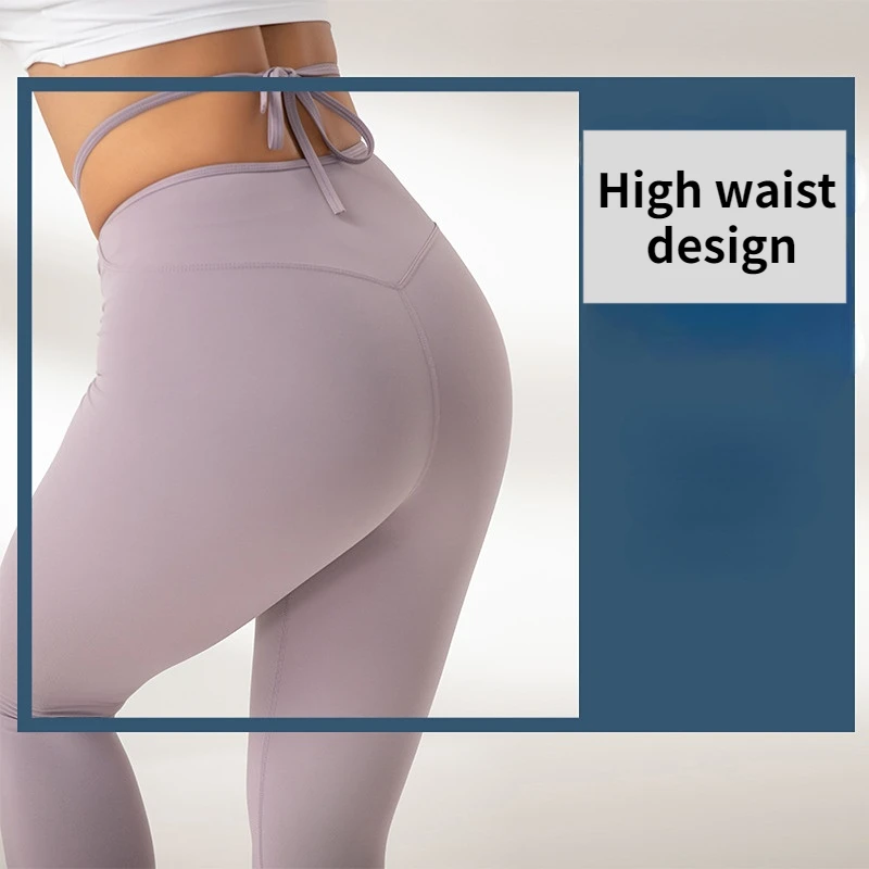 Sports Women's Cross Bandage Elastic Quick Drying Tight Fitness High Waist Yoga Leggings Winter Leggings Women Gym