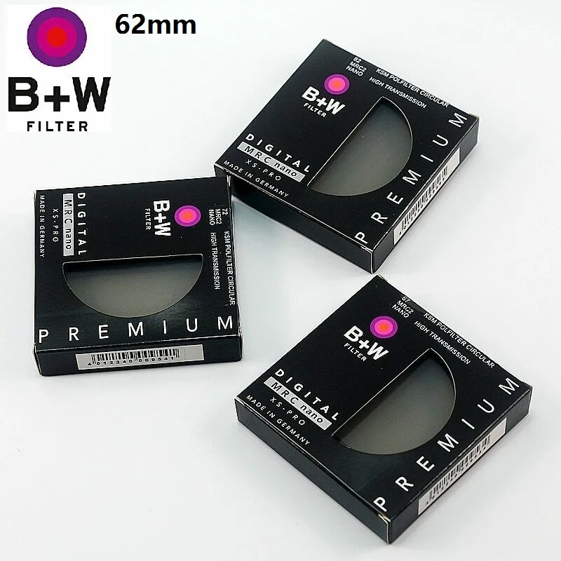

B+W CPL 62mm KSM Digital XS-PRO MRC Nano Haze Filter Polarizer/Polarizing CIR-PL Multicoat Protective For Camera Lens nd filter
