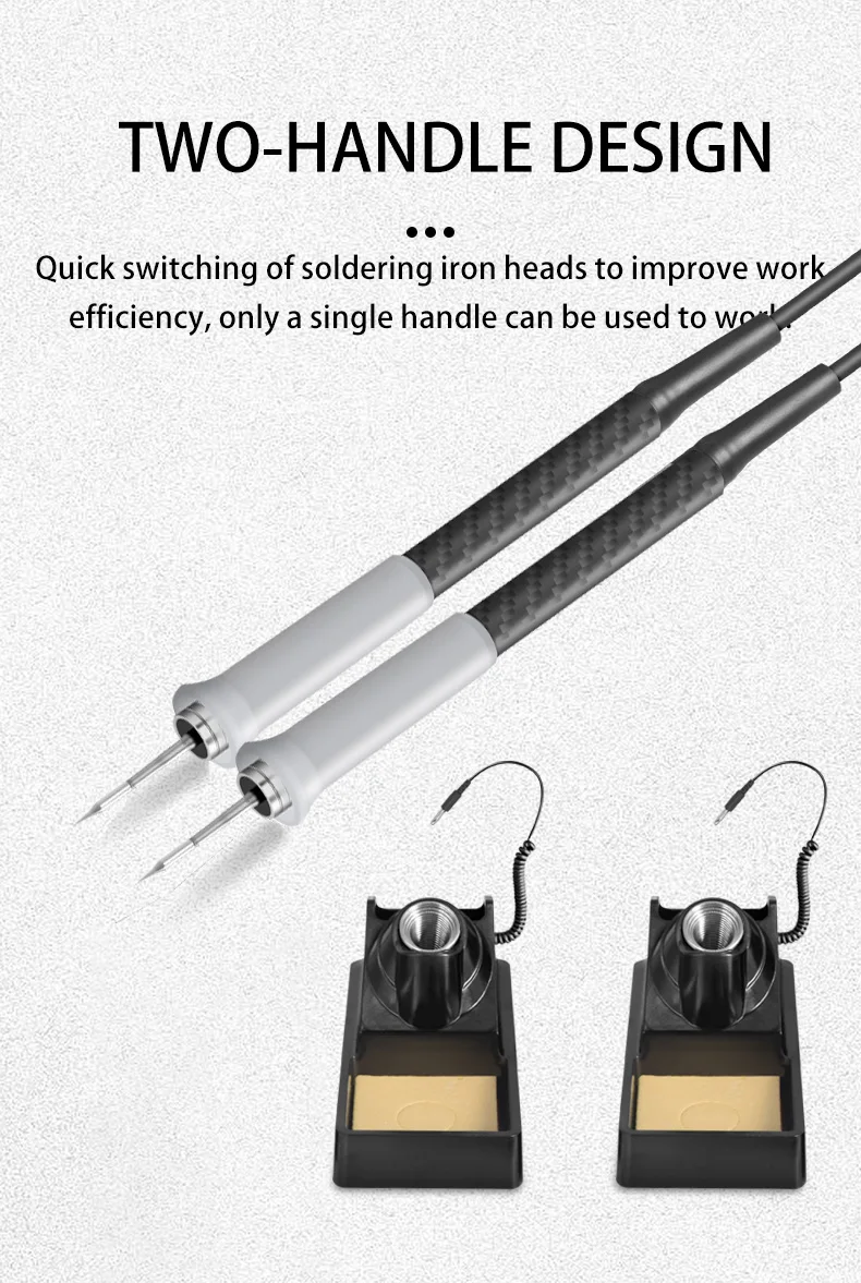 Цифровая паяльная станция T210-X2 двойные ручки OLED цифровой паяльник чип STM 32