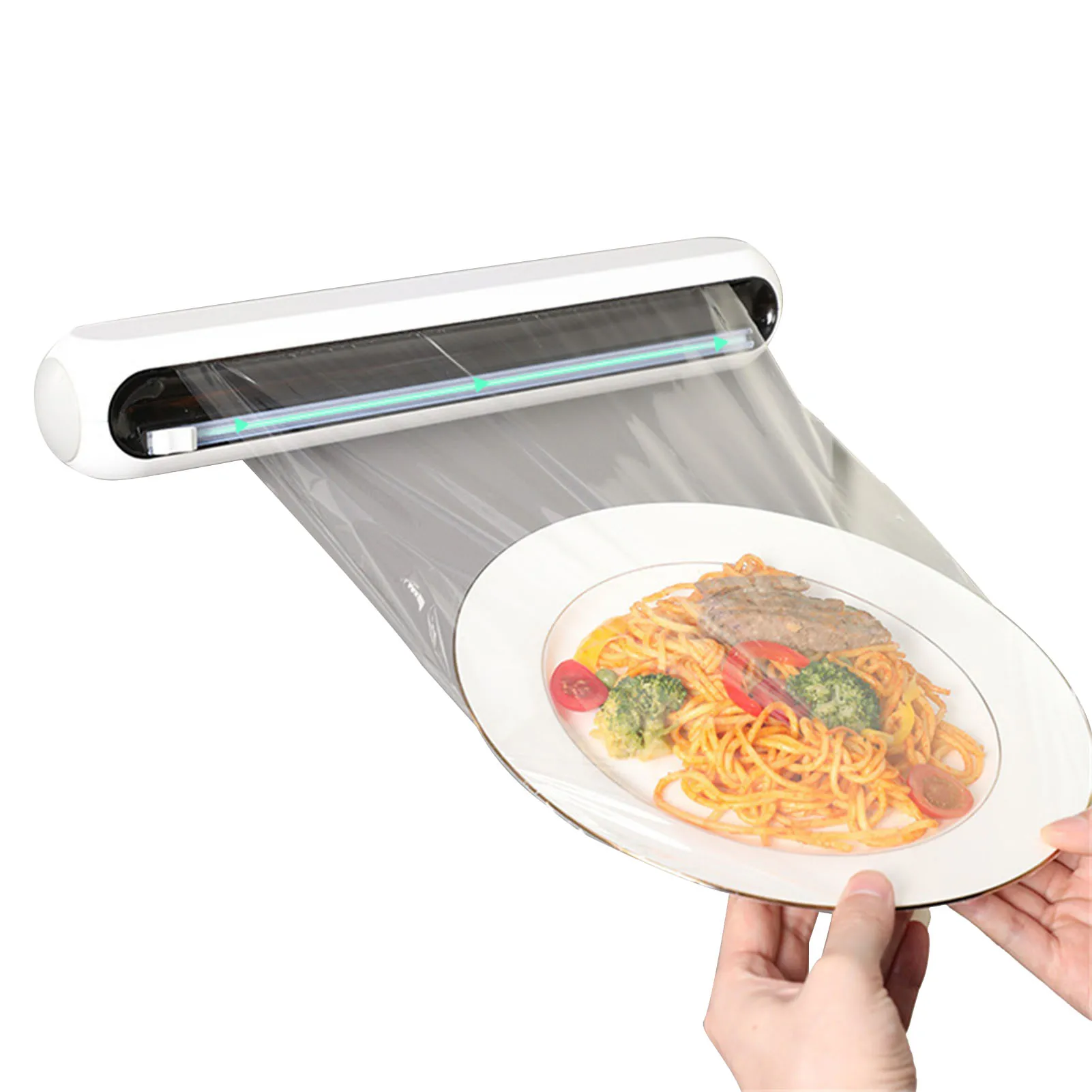 

Cling Film Cutter Aluminum Foil And Cling Film Dispenser With Slide Cutter Reusable Kitchen Storage Aluminum Foil Organizer