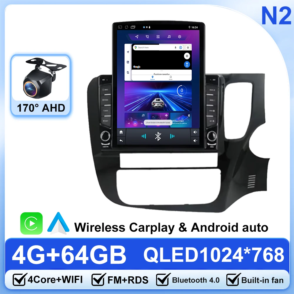 

9,7 Android14 для Mitsubishi Outlander 3 XL RHD 2012-2025 Автомобильный радиоприемник автомобильный мультимедийный видеоплеер 2Din Carplay Auto Stereo DVD CAM