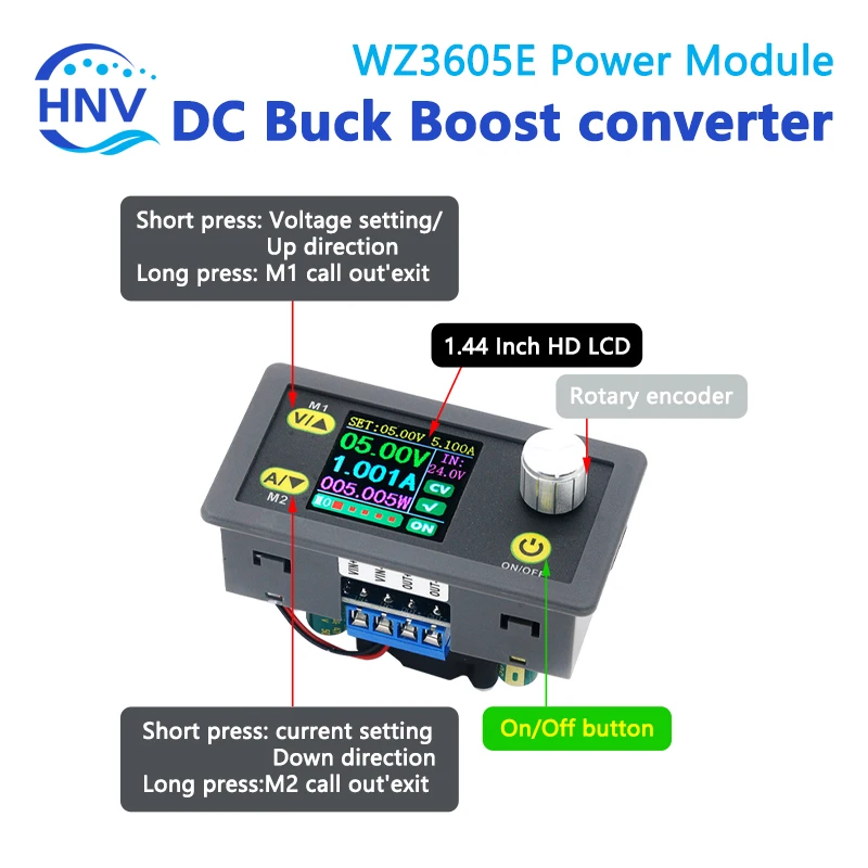 WZ3605E DC понижающий преобразователь постоянного тока CC CV 36 В 5A ...