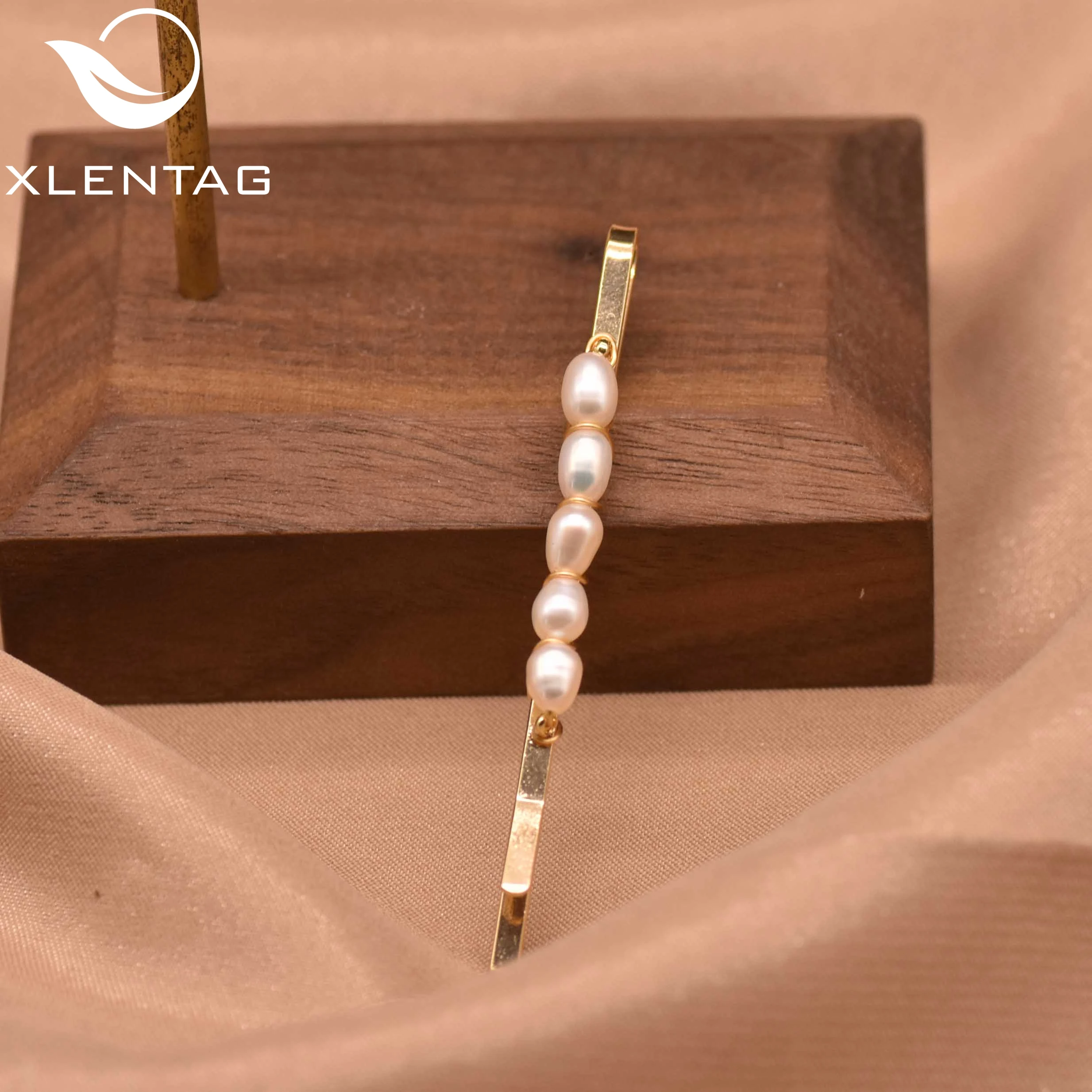 

Xlentag Pure Natural Freshwater Pearl Hair Accessories Ladies Hairpin Birthday Gift Couple Wedding Handmade Jewelry GH0027B