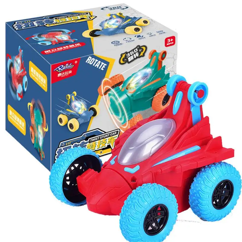 

Stunt Roll Toy Car Plastic Material Rolling Stunt Car Colorful Package Somatosensory Remote Control Electric Toy Car Cool Lights