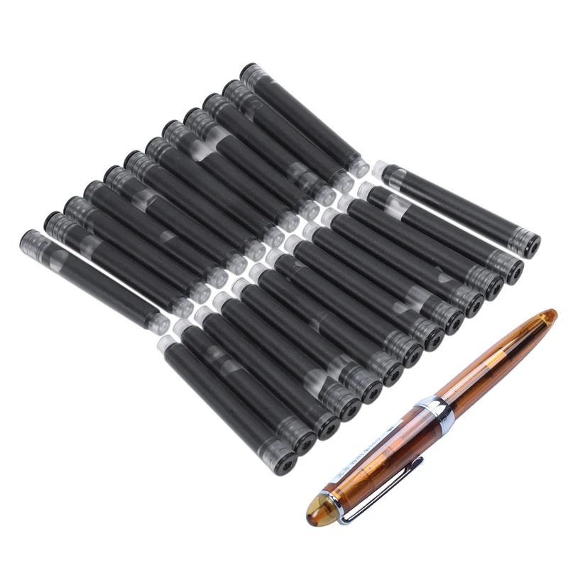 

Jinhao 25 шт. ручка международного размера чернильный картридж черный для перьевых ручек с набором перьевых ручек
