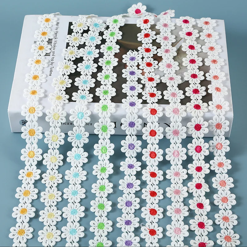 

3 ярда 2,5 см Водорастворимая молочная шелковая вышивка с подсолнухом кружевной Материал «сделай сам» Одежда Домашняя ткань аксессуары для волос