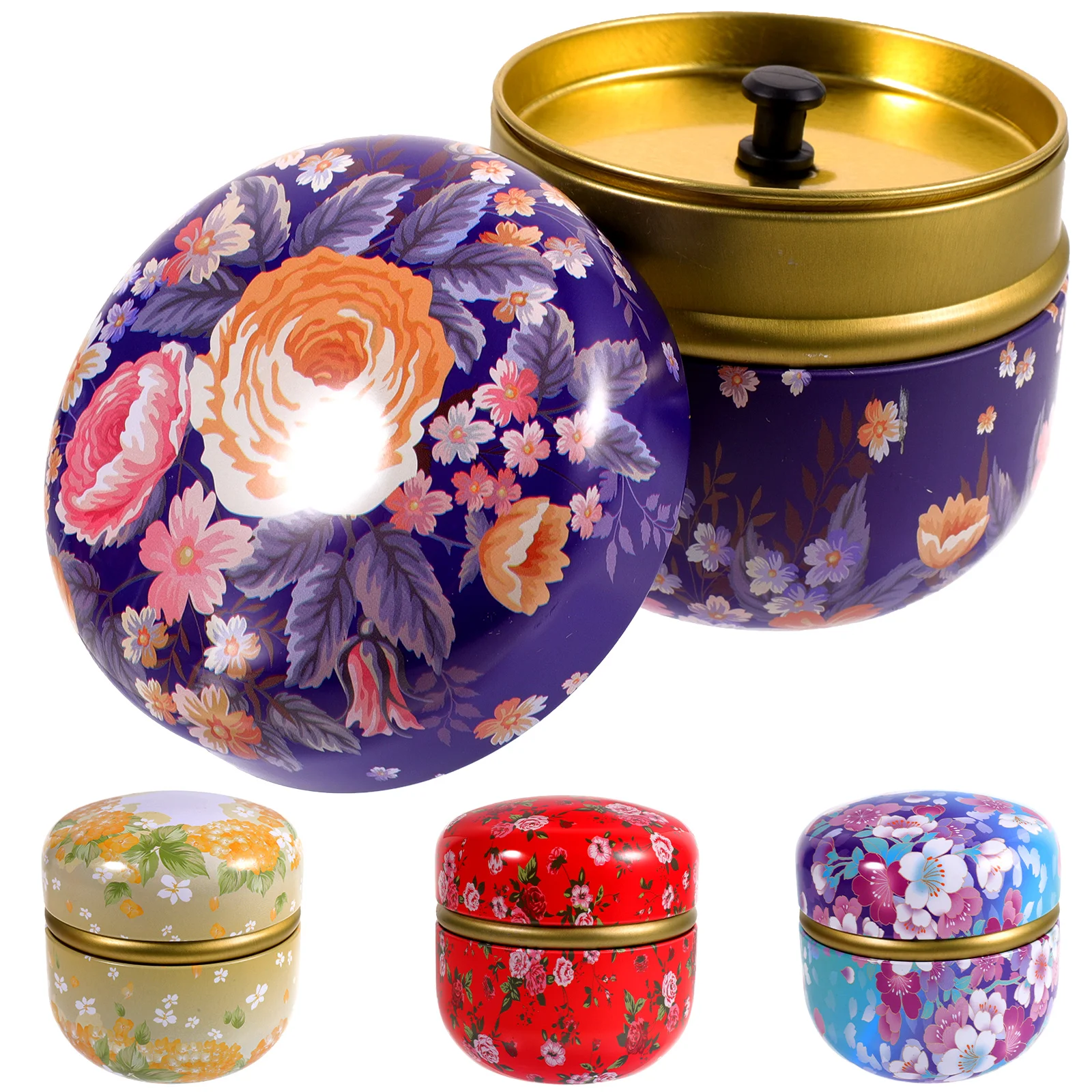 

Tins Tin Box Canister Tea Candy Sugar Coffeecontainer Storage Jars Tinplate Containerscookie Jar Gift Case Empty Chocolate
