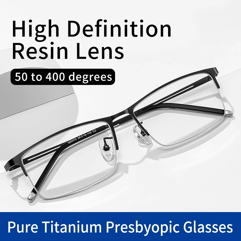 Сверхлегкие очки для чтения мужчин блокирующие синий свет модные металлические