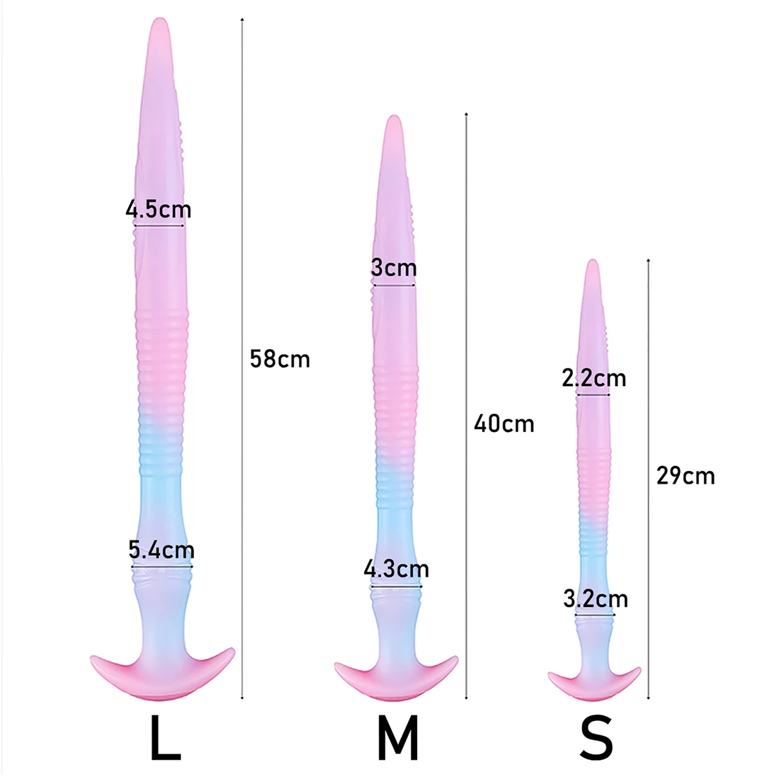 Жидкий силикон светящаяся анальная пробка большого размера фаллоимитатор