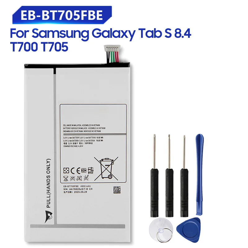 

Запасная аккумуляторная батарея для Samsung Galaxy Tab S 8,4, T705, T700, аккумуляторная батарея для планшета 4900 мАч